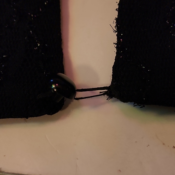 Vintage Onyx Nite Black Evening Gown With Some Sparkle 80s Retro Goth Whimsygoth - Picture 9 of 11